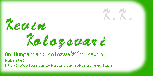 kevin kolozsvari business card